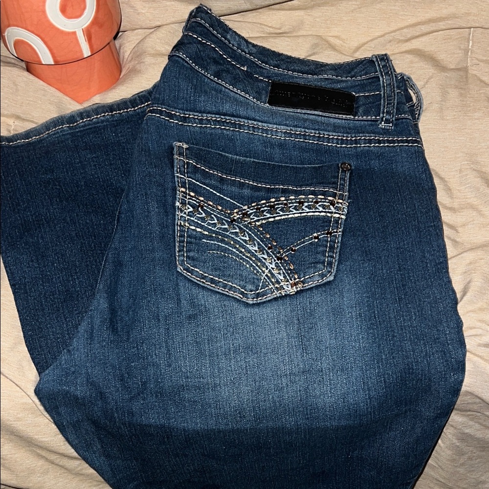Stylish Dark Blue Boot Cut Jeans